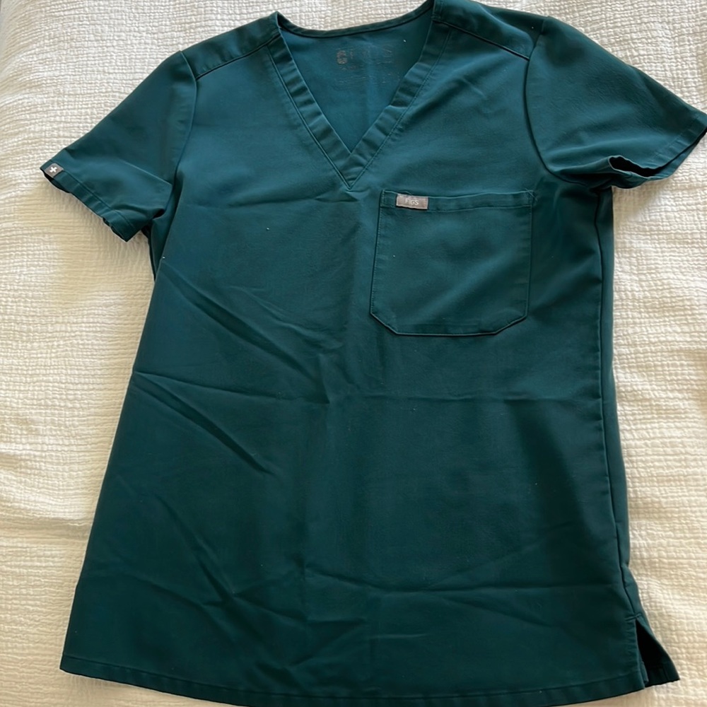 FIGS Catarina Top- Caribbean Blue